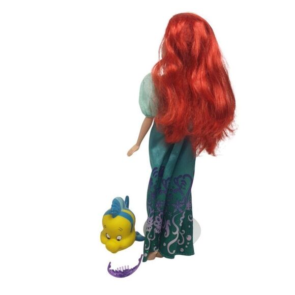 Disney Princess Ariel Doll With Flounder & Tiara The Little Mermaid - Picture 5 of 5